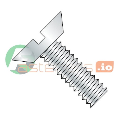 Newport Fasteners #5-40 x 3/16 in Slotted Flat Machine Screw, Zinc Plated Steel, 10000 PK 354491